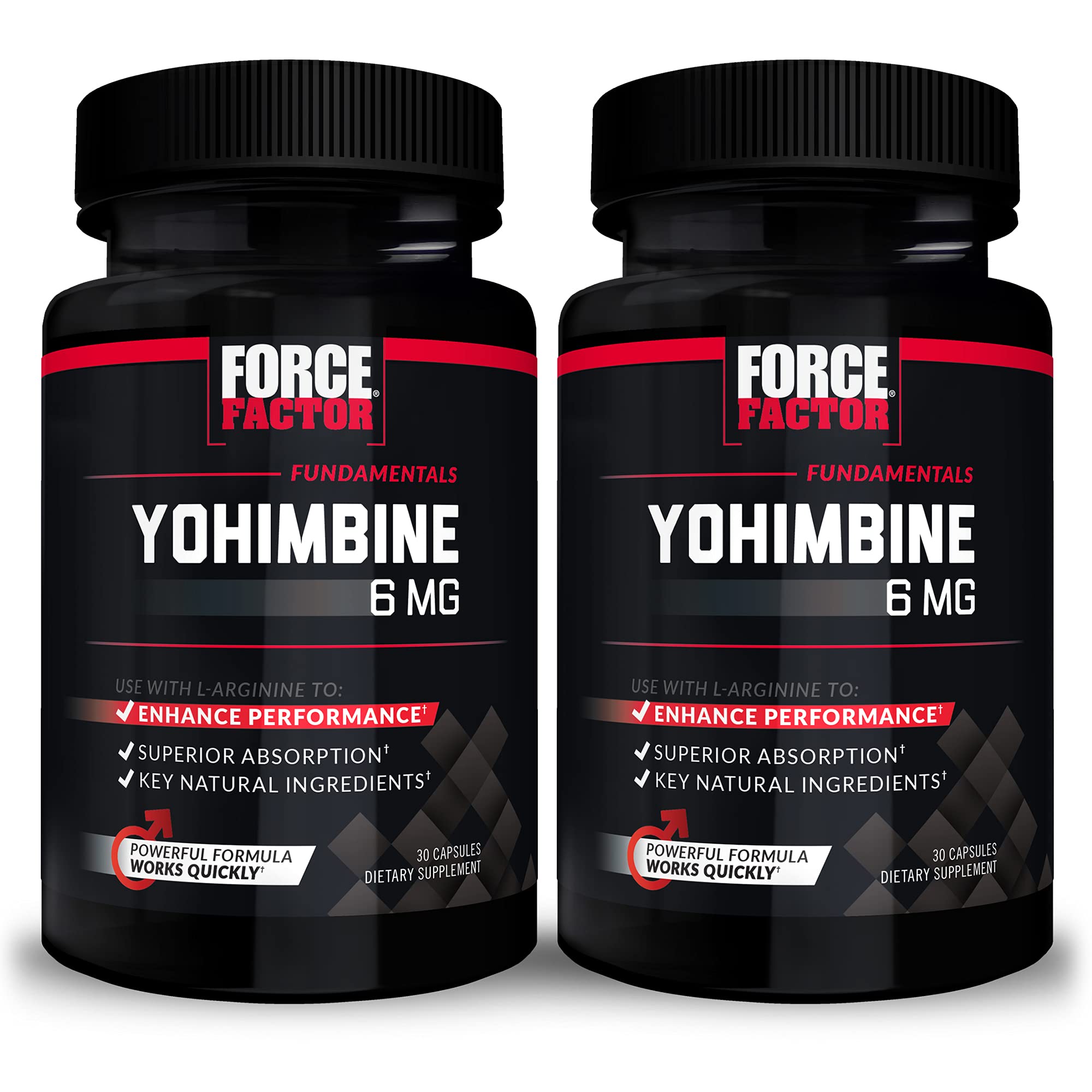 Force Factor Yohimbine Supplement Front View